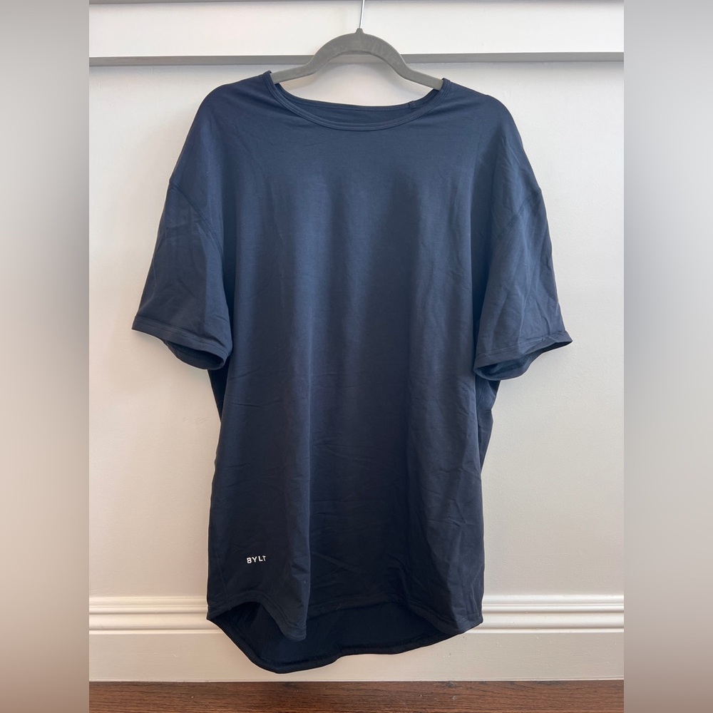 BYLT Basics Navy Short-Sleeve Crew Tee